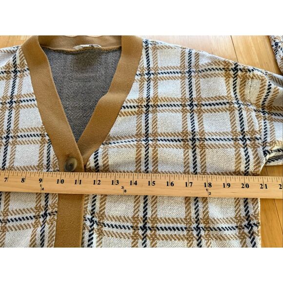 LOFT Outlet Petite cardigan Button-front with ribbed SZ P/L - Picture 6 of 10